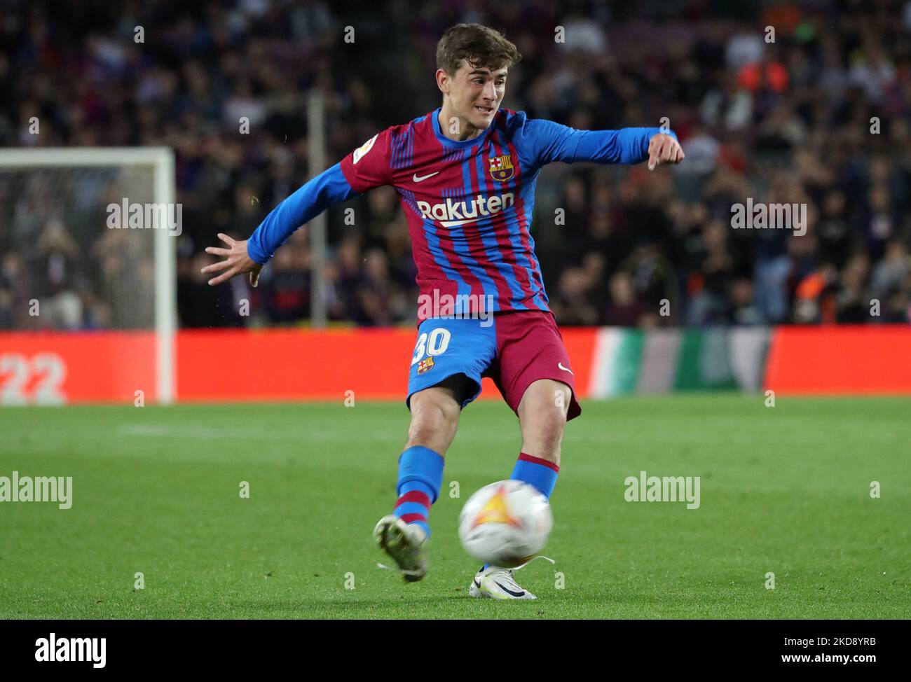 GAVI pendant le match entre le FC Barcelone et le RCD Mallorca, correspondant à la semaine 34 de la Liga Santander, joué au Camp Nou Stadium, à Barcelone, le 1st mai 2022. (Photo de Joan Valls/Urbanandsport /NurPhoto) Banque D'Images