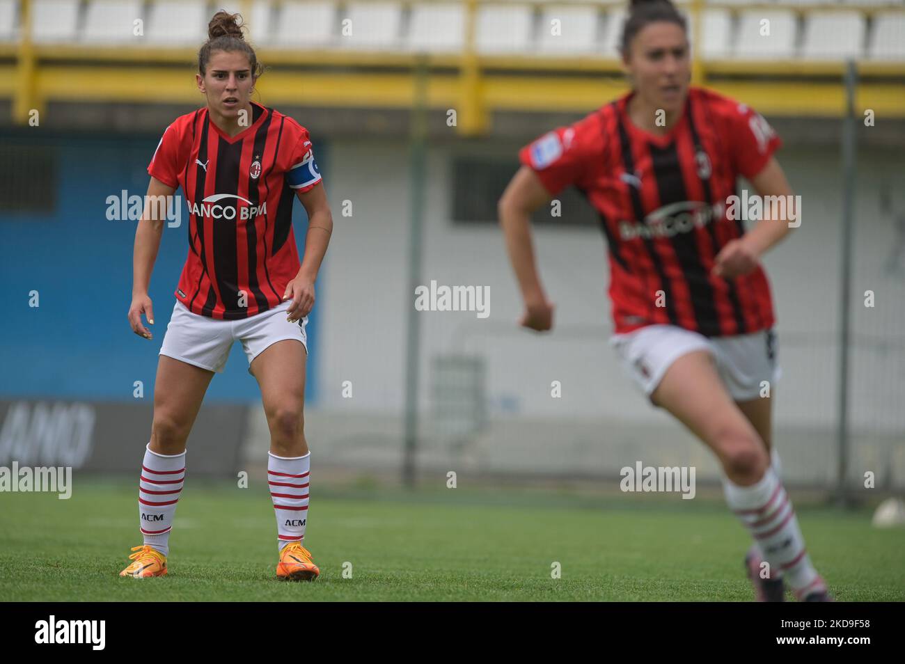 Bergamaschi Valentina (AC Milan) regarde pendant le football italien série A Women Match Inter - FC Internazionale vs AC Milan sur 07 mai 2022 au Suning Centre de Milan, Italie (photo de Tiziano Ballabio/LiveMedia/NurPhoto) Banque D'Images