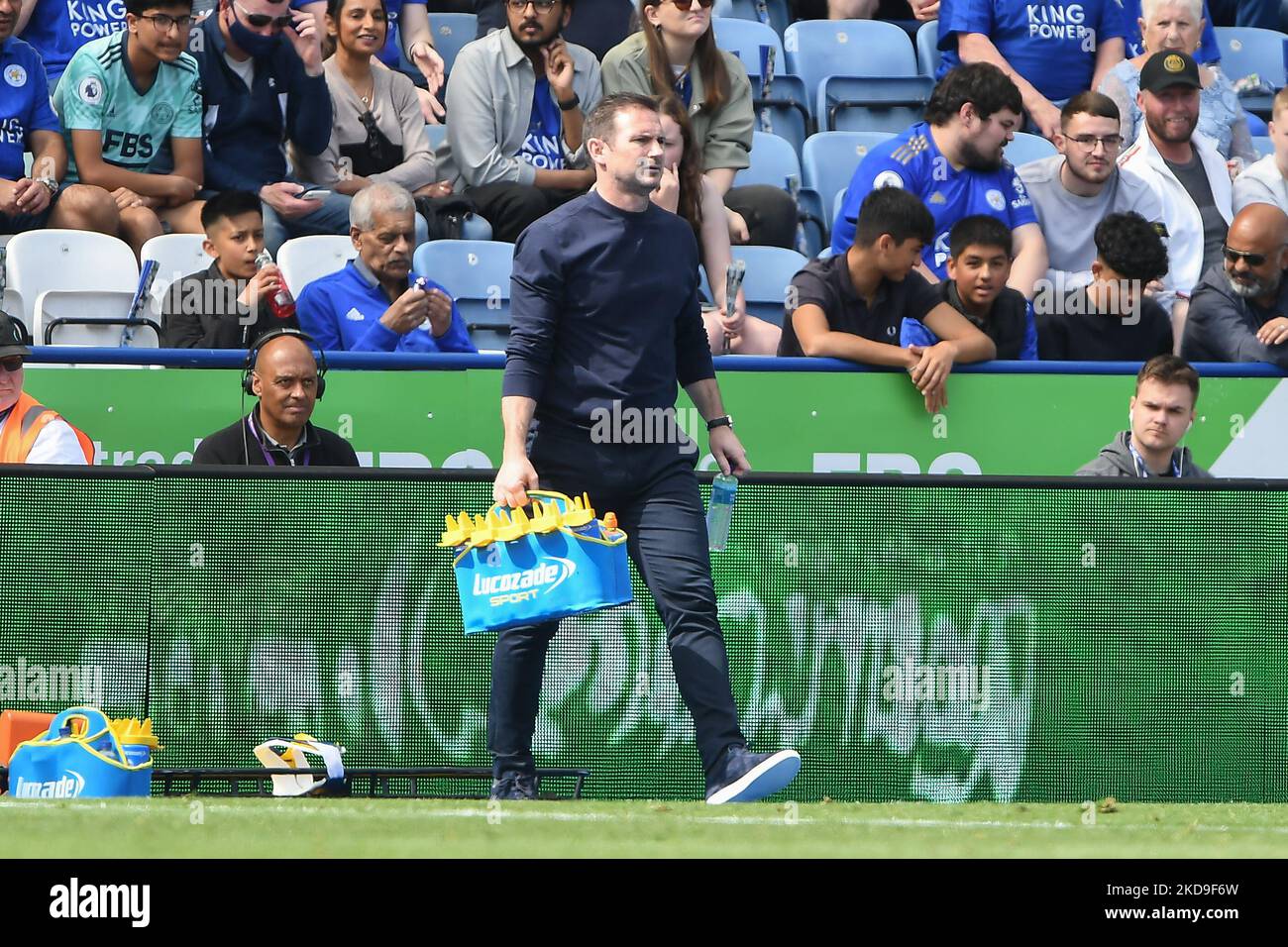 Frank Lampard, directeur d'Everton lors du match de la Premier League entre Leicester City et Everton au King Power Stadium, Leicester, le dimanche 8th mai 2022. (Photo de Jon Hobley/MI News/NurPhoto) Banque D'Images