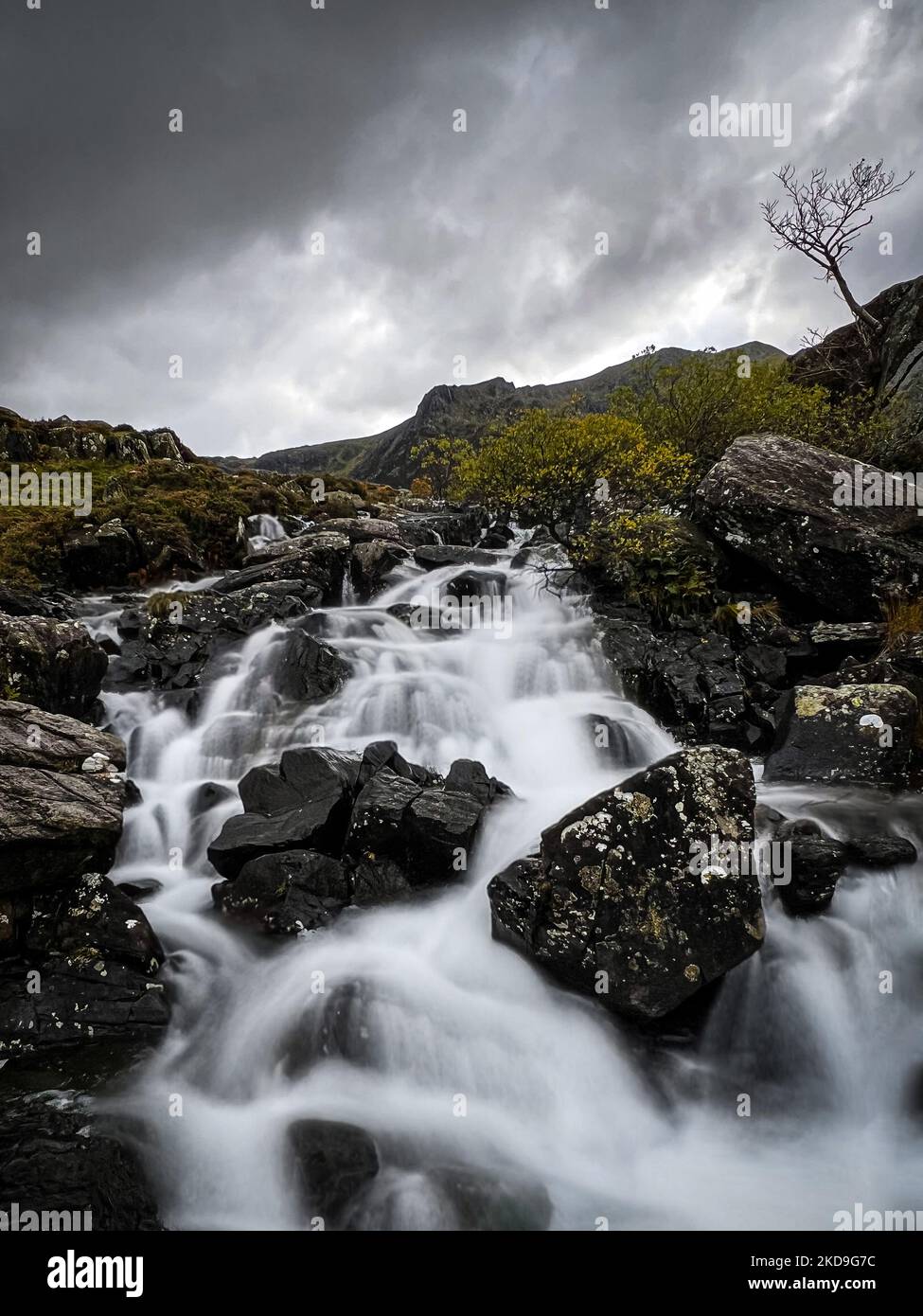 Paysage aride à Snowdonia, au nord du pays de Galles Banque D'Images