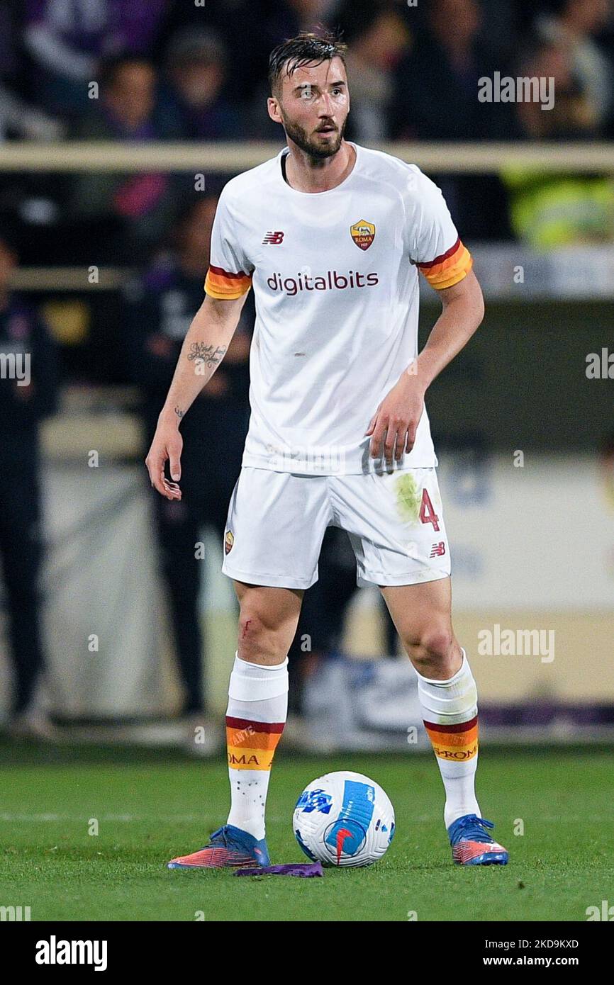 Bryan Cristante d'AS Roma pendant la série Un match entre ACF Fiorentina et AS Roma sur 9 mai 2022 à Florence, Italie. (Photo de Giuseppe Maffia/NurPhoto) Banque D'Images