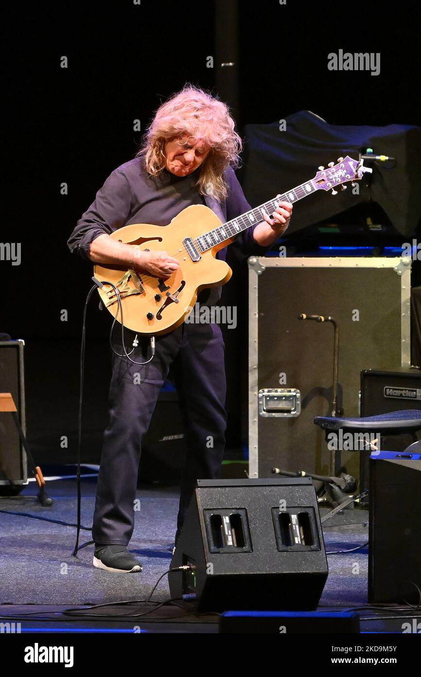 Pat Metheny pendant le concert Side-Eye, le 8th mai 2022, à l'Auditorium Parco della Musica, Rome, Italie. (Photo de Domenico Cippitelli/LiveMedia/NurPhoto) Banque D'Images