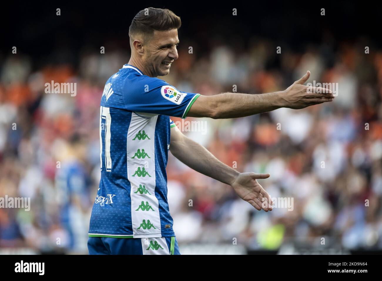 JOAQUIN SANCHEZ de Real Betis pendant le match de la Liga entre Valencia CF et Real Betis Balompie au stade Mestalla sur 10 mai 2022. (Photo de Jose Miguel Fernandez/NurPhoto) Banque D'Images