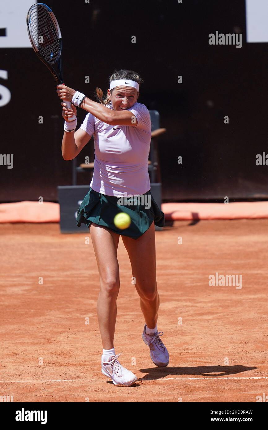 Victoria Azarenka en action pendant le match Internazionali BNL d'Italia 2022 entre IGA Swiatek et Victoria Azarenka - cinquième jour sur 12 mai 2022 à Foro Italico à Rome, Italie. (Photo de Giuseppe Maffia/NurPhoto) Banque D'Images