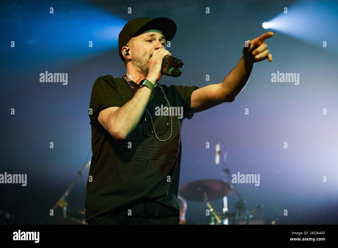 Samuel Romano de Subsonica se produit en direct à Alcatraz sur 12 avril 2022 à Milan, Italie (photo d'Alessandro Bremec/NurPhoto) Banque D'Images