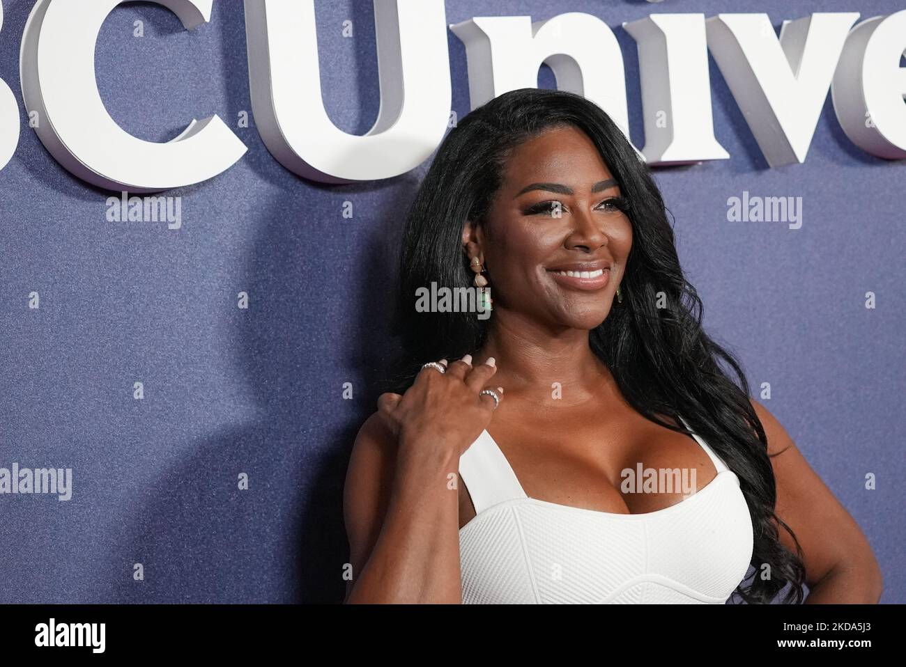 NEW YORK, NEW YORK - 16 MAI : le Kenya Moore participe à l'avant-front 2022 de la NBCUniversal à l'hôtel Mandarin Oriental, 16 mai 2022 à New York. (Photo de John Nacion/NurPhoto) Banque D'Images
