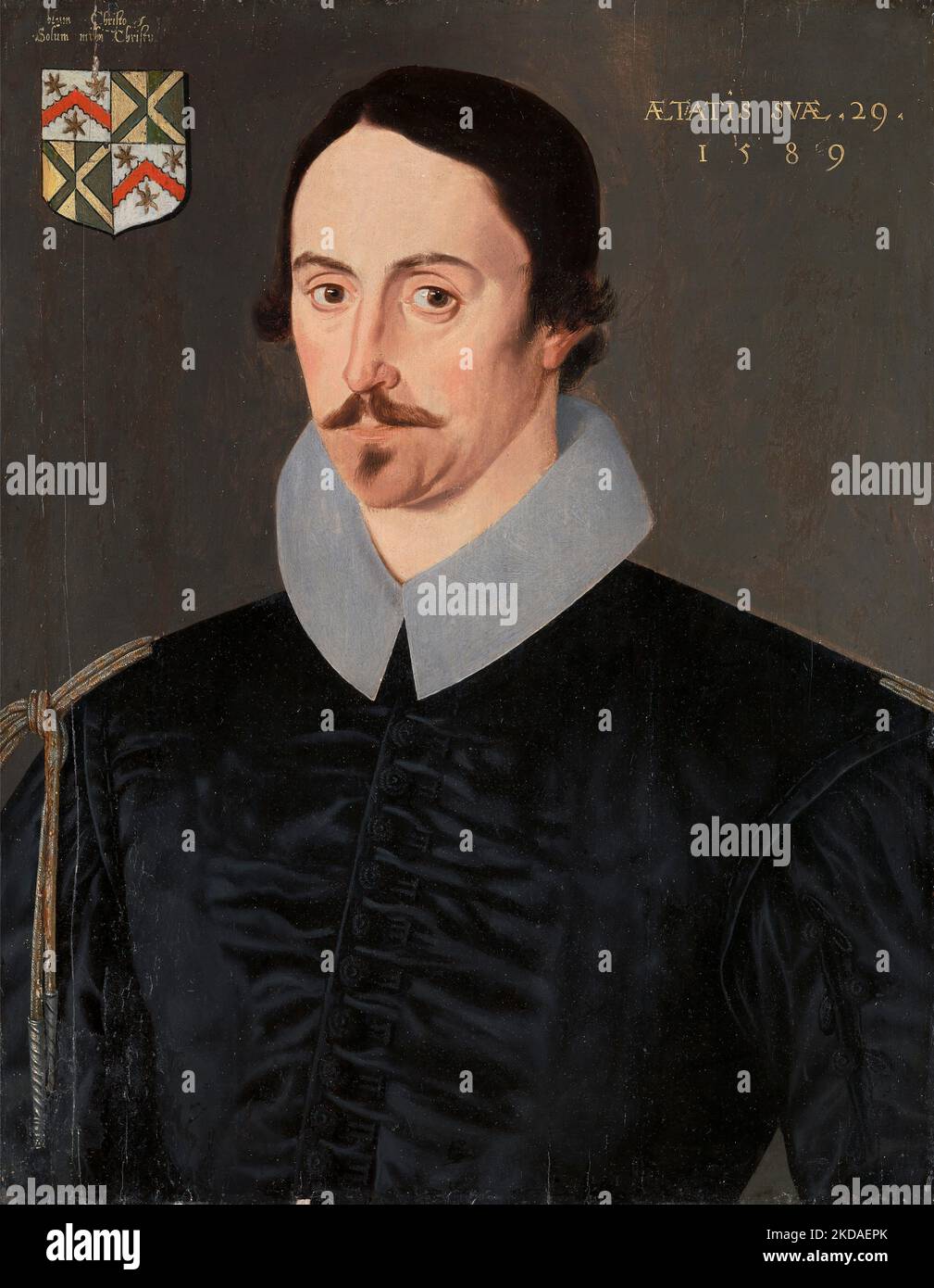 Un homme inconnu, âgé de 29 ans, peut-être de la famille Kempe. Artiste inconnu. 1589 Banque D'Images