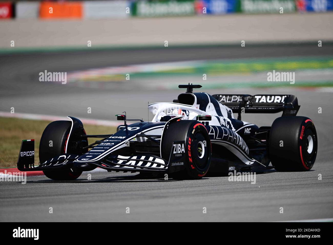 Pierre Gasly de Scuderia Alpha Tauri Honda pilote son monoplace lors de la qualification du Grand Prix d'Espagne dans le circuit de Catalogne à Montmelo, Barcelone, Catalogne, Espagne (photo par Andrea Diodato/NurPhoto) Banque D'Images