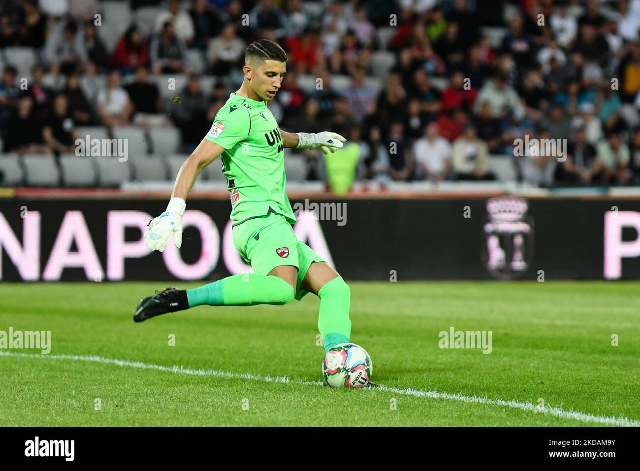 Mihai Esanu gardien de but du FC Dinamo Bucuresti en action pendant Universitatea Cluj contre Dinamo Bucuresti, 21 mai 2022, contesté sur le stade Cluj Arena, Cluj Napoca (photo de Flaviu Buboi/NuratPhoto) Banque D'Images