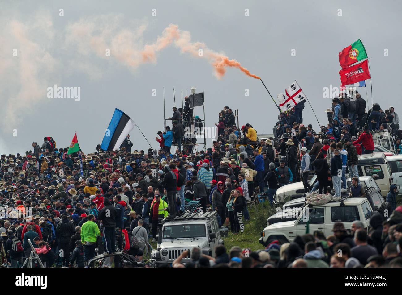 Ambient pendant le SS19 - Fafe du rassemblement Vodafone WRC Portugal 2022 à Matosinhos - Portugal, sur 22 mai 2022. (Photo de Paulo Oliveira / NurPhoto) Banque D'Images