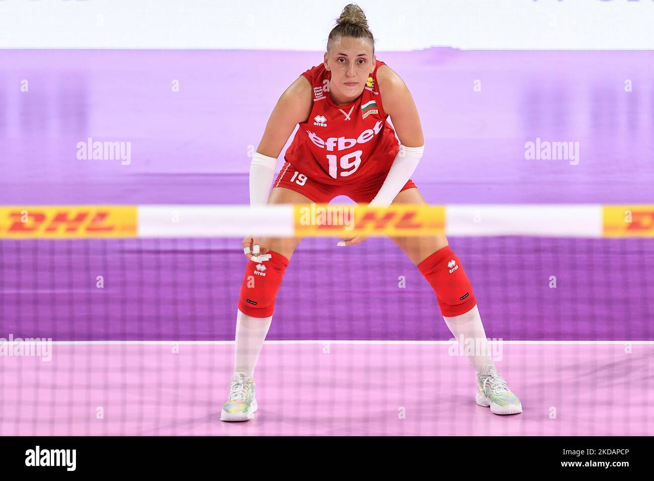 Aleksandra Milanova (Bulgarie) pendant le match de test de Volleyball - femmes Italie contre femmes Bulgarie sur 22 mai 2022 à la Pala Wanny à Florence, Italie (photo de Lisa Guglielmi/LiveMedia/NurPhoto) Banque D'Images