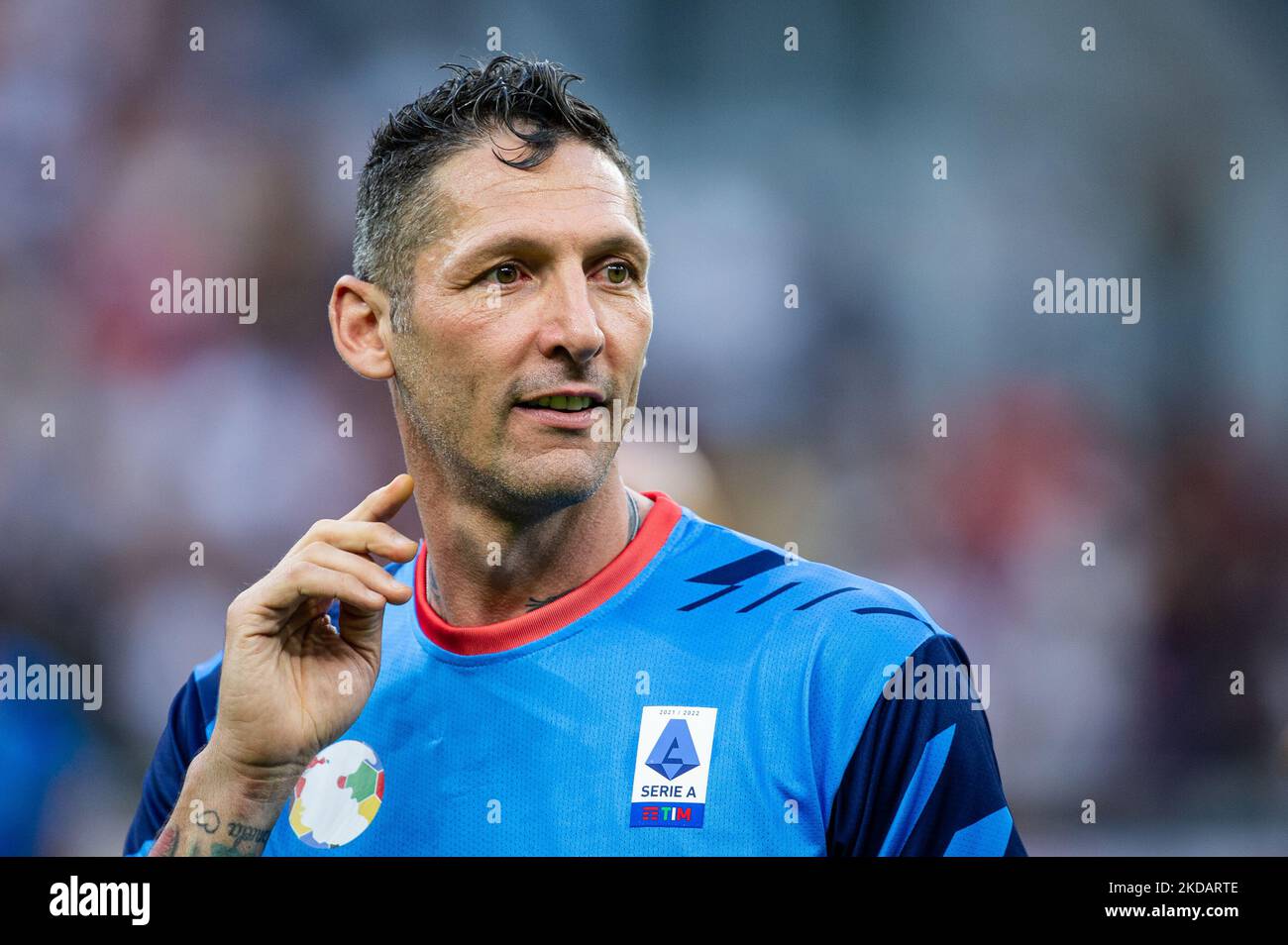 Marco Materazzi pendant le match d'intégration des héros de football au stade Giuseppe Meazza (San Siro), Milan, Italie sur 23 mai 2022. L'événement a été promu par Samuel ETO'o et sa fondation caritative pour les enfants d'Afrique. (Photo par Lorenzo Di Cola/NurPhoto) Banque D'Images