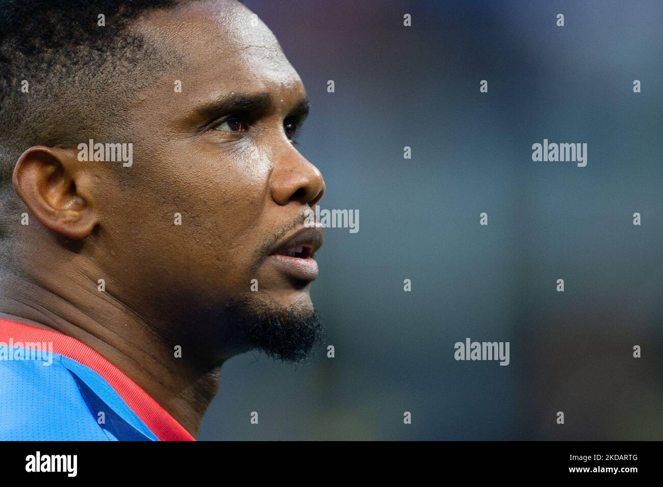 Samuel ETO'o pendant le match d'intégration des héros de football au stade Giuseppe Meazza (San Siro), Milan, Italie sur 23 mai 2022. L'événement a été promu par Samuel ETO'o et sa fondation caritative pour les enfants d'Afrique. (Photo par Lorenzo Di Cola/NurPhoto) Banque D'Images