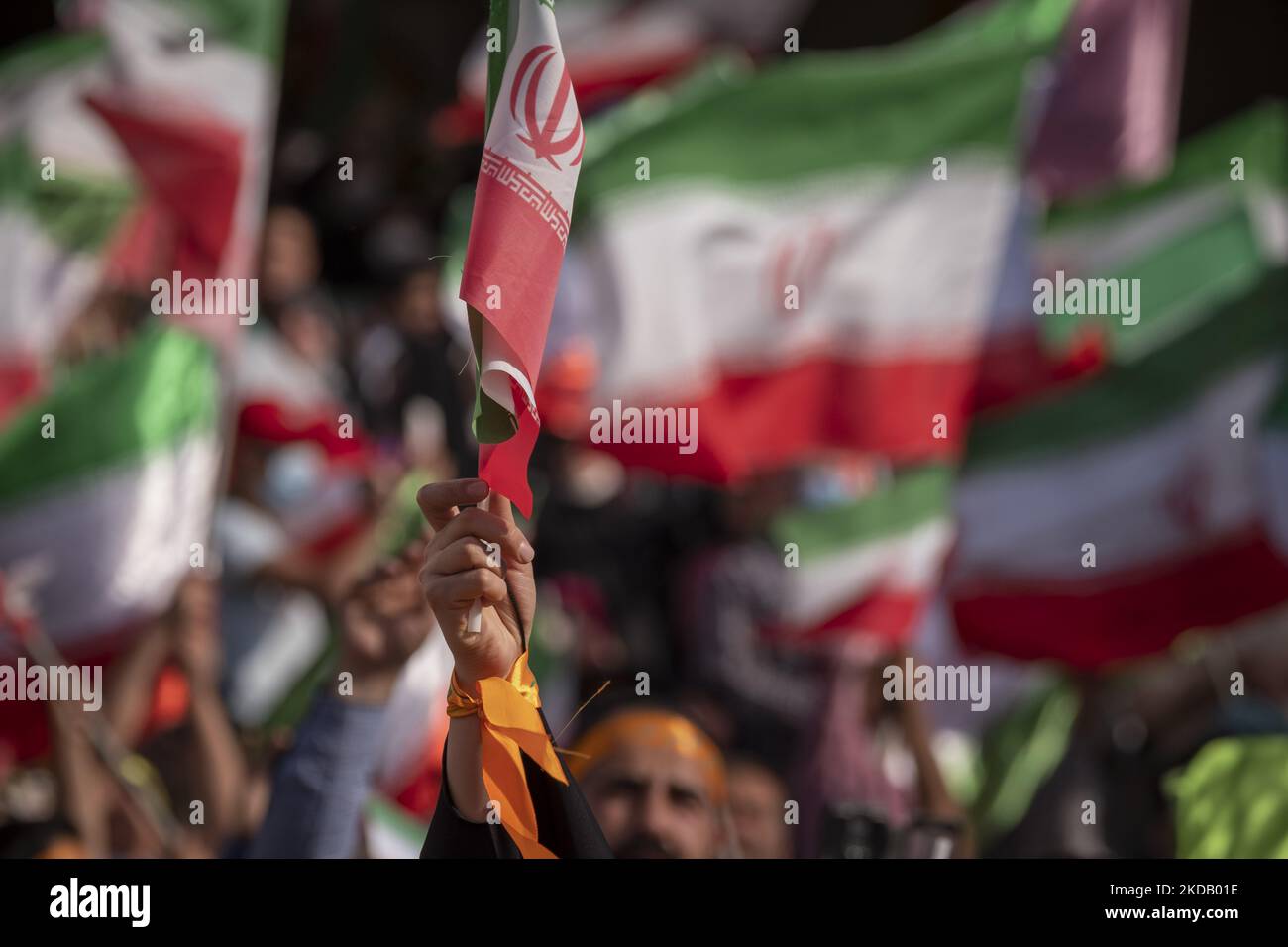 Une femme partisane du Guide suprême iranien, l’ayatollah Ali Khamenei