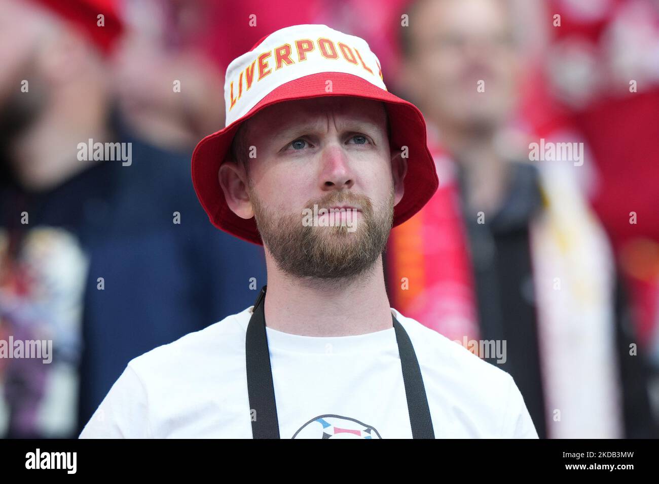Liverpool est fan du match final de l'UEFA Champions League entre le FC Liverpool et le FC Real Madrid au Stade de France sur 28 mai 2022 à Paris, France. (Photo de Giuseppe Maffia/NurPhoto) Banque D'Images Liverpool est fan du match final de l'UEFA Champions League entre le FC Liverpool et le FC Real Madrid au Stade de France sur 28 mai 2022 à Paris, France. (Photo de Giuseppe Maffia/NurPhoto) Banque D'Images