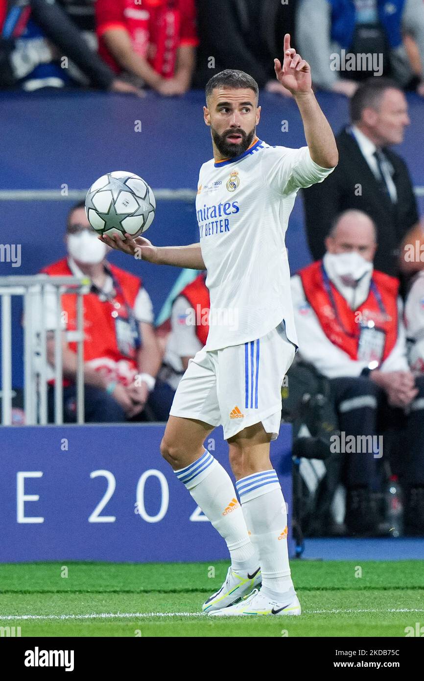 Daniel Carvajal du Real Madrid CF lors du match final de la Ligue des champions de l'UEFA entre le FC Liverpool et le Real Madrid CF au Stade de France sur 28 mai 2022 à Paris, France. (Photo de Giuseppe Maffia/NurPhoto) Banque D'Images Daniel Carvajal du Real Madrid CF lors du match final de la Ligue des champions de l'UEFA entre le FC Liverpool et le Real Madrid CF au Stade de France sur 28 mai 2022 à Paris, France. (Photo de Giuseppe Maffia/NurPhoto) Banque D'Images
