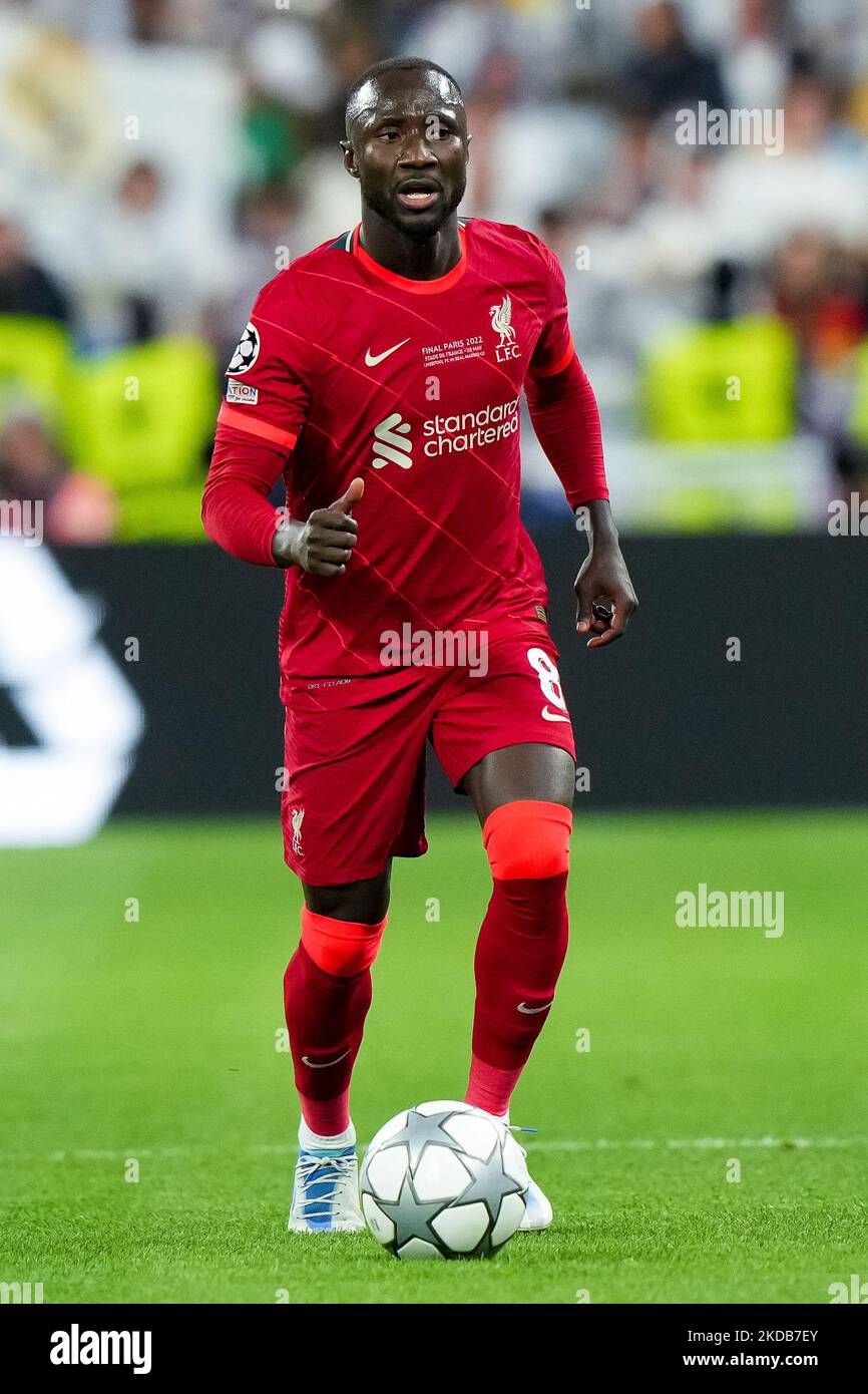 Naby Keita du FC Liverpool lors du match final de la Ligue des champions de l'UEFA entre le FC Liverpool et le FC Real Madrid au Stade de France sur 28 mai 2022 à Paris, France. (Photo de Giuseppe Maffia/NurPhoto) Banque D'Images Naby Keita du FC Liverpool lors du match final de la Ligue des champions de l'UEFA entre le FC Liverpool et le FC Real Madrid au Stade de France sur 28 mai 2022 à Paris, France. (Photo de Giuseppe Maffia/NurPhoto) Banque D'Images