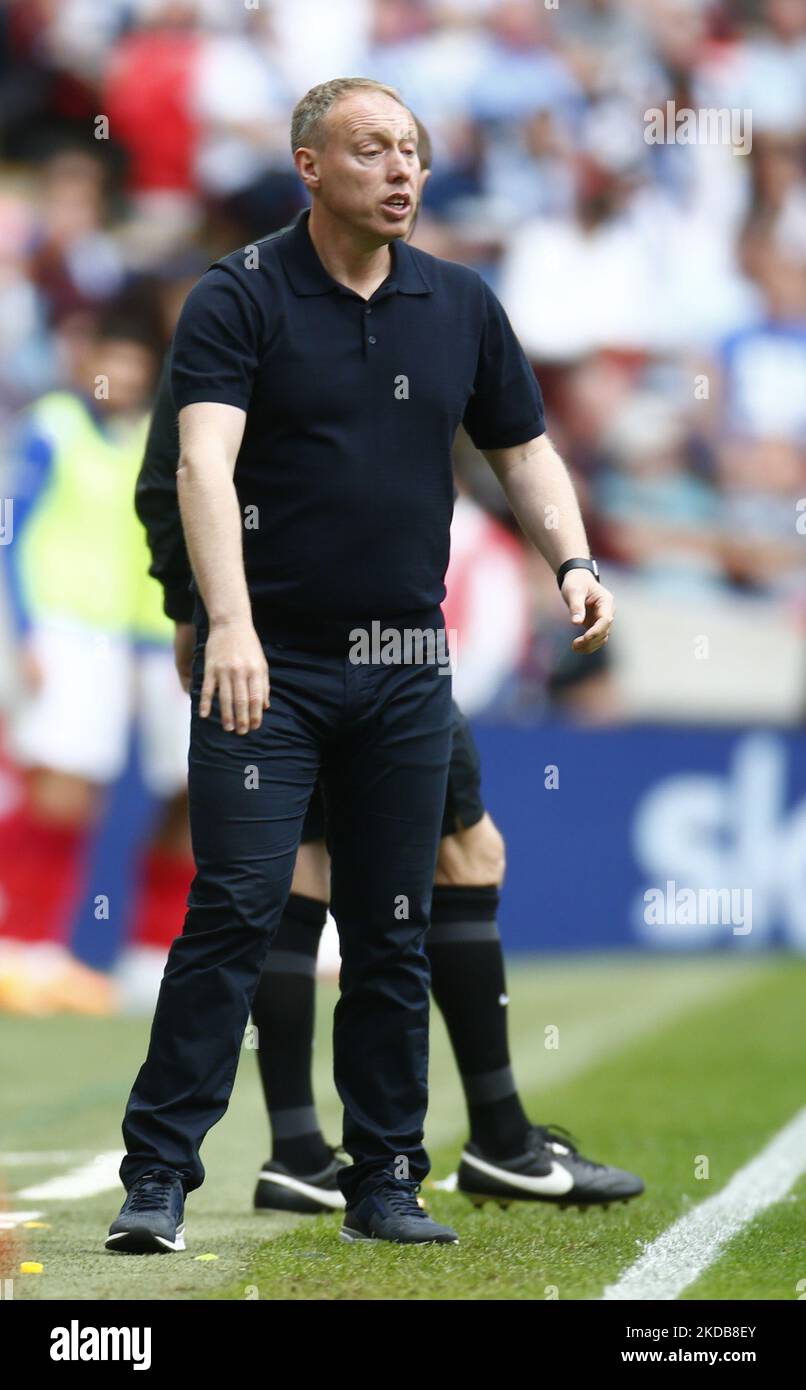 Steve Cooper, directeur de la forêt de Nottingham, lors de la finale de jeu de championnat entre Huddersfield Town et la forêt de Nottingham au stade Wembley, Londres, Royaume-Uni 29th mai 2022 (photo par action Foto Sport/NurPhoto) Banque D'Images