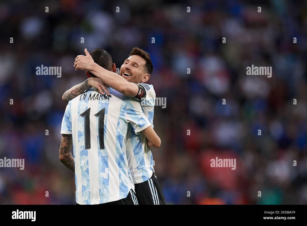 Maillot Argentine Lionel Messi 10 - Finalissima 2022, Blanc/bleu, Taille L, Neuf Avec étiquettes