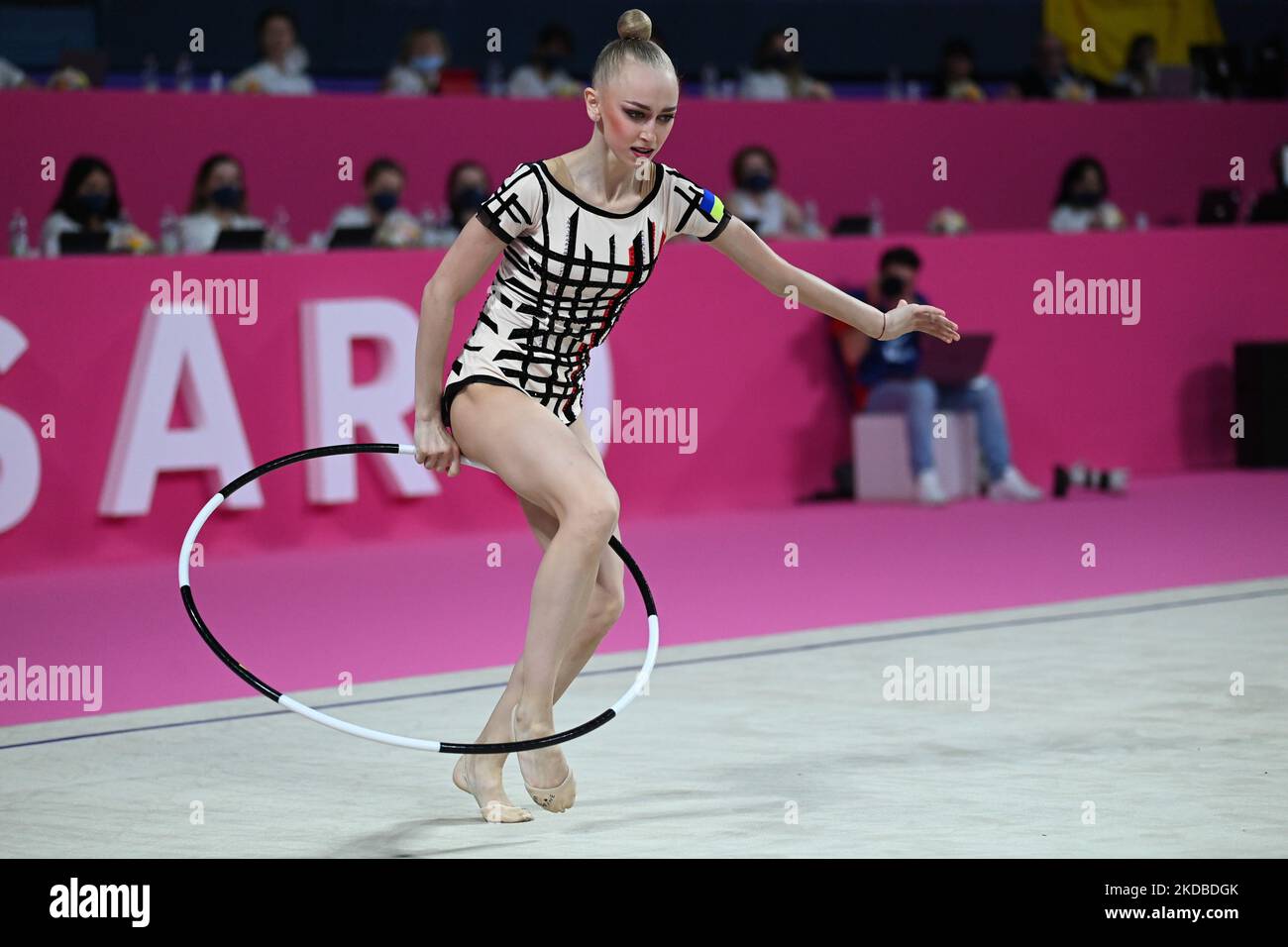 Onopriienko Viktoriia (UKR) lors de la Gym Rythmic Gym coupe du monde 2022 de LA FIG sur 03 juin 2022 à l'arène Vitrifrigo à Pesaro, Italie (photo de Gianluca Ricci/LiveMedia/NurPhoto) Banque D'Images