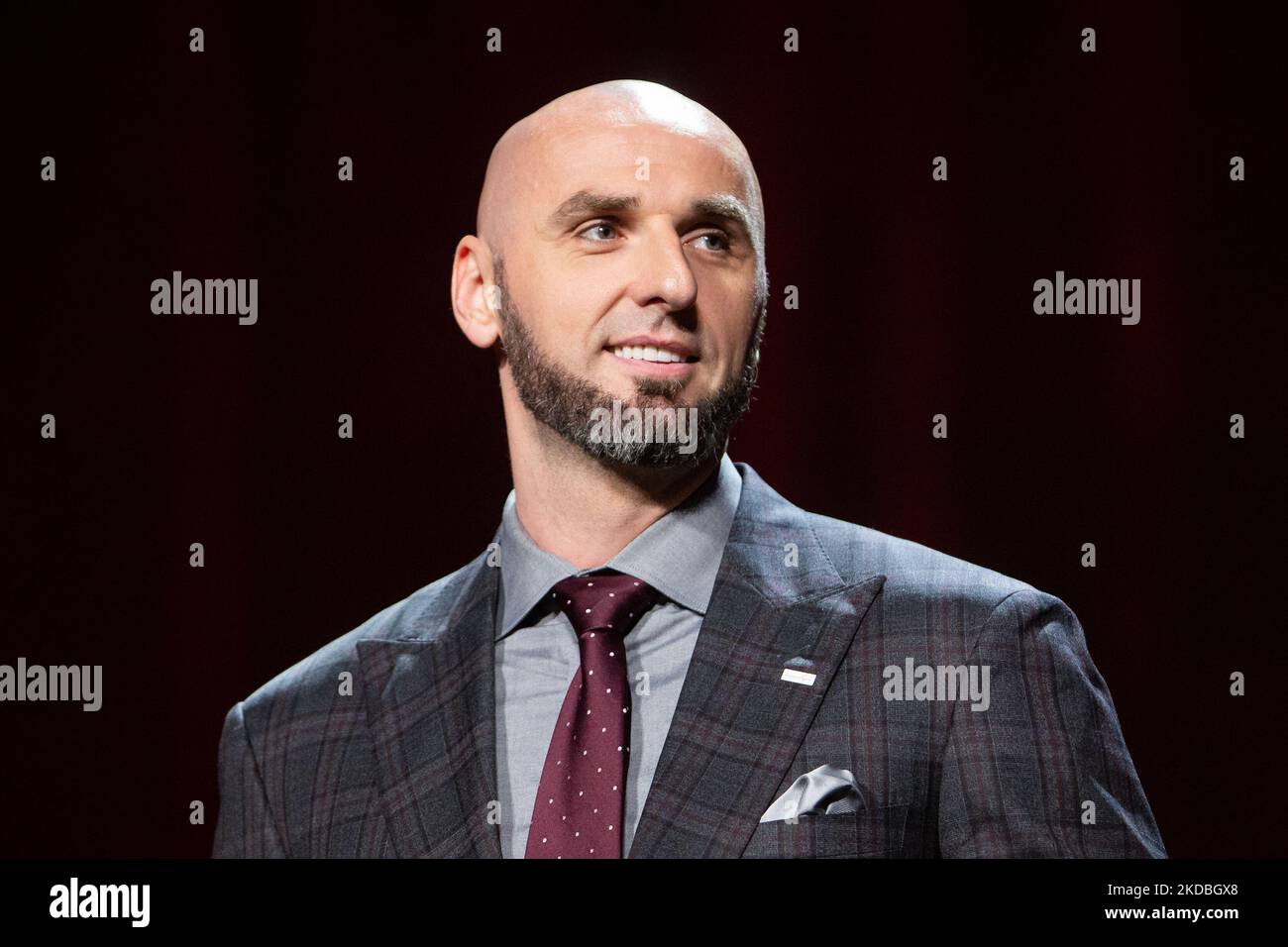 Marcin Gortat à Varsovie, Pologne sur 3 juin 2019 (photo de Mateusz Wlodarczyk/NurPhoto) Banque D'Images