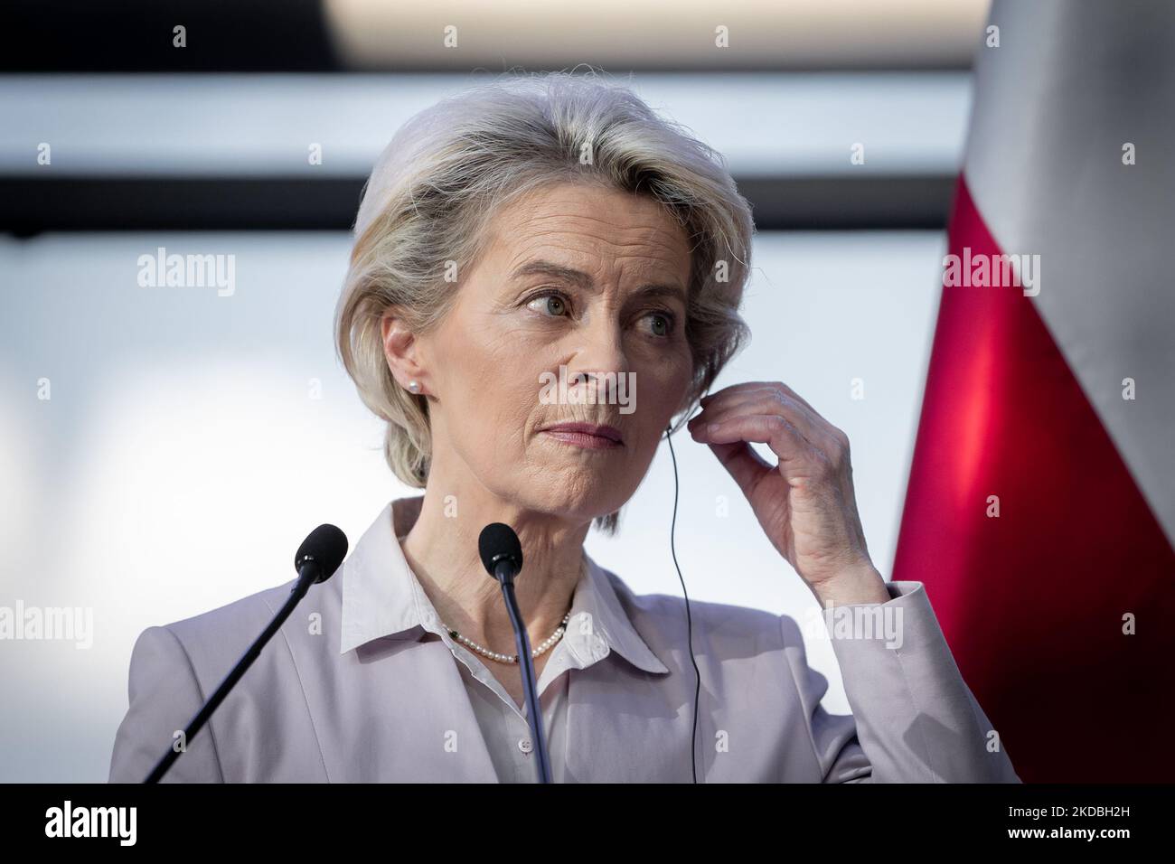 Ursula von der Leyen à Varsovie, Pologne sur 2 juin 2022 (photo de Mateusz Wlodarczyk/NurPhoto) Banque D'Images