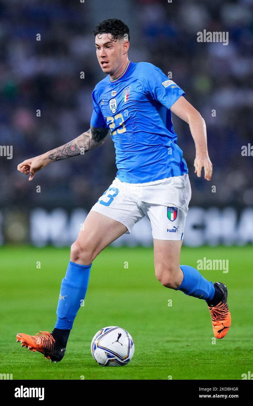 Alessandro Bastoni, de l'Italie, lors du match de l'UEFA Nations League entre l'Italie et l'Allemagne, au Stadio Renato Dall'Ara, à Bologne, en Italie, le 4 juin 2022. (Photo de Giuseppe Maffia/NurPhoto) Banque D'Images Alessandro Bastoni, de l'Italie, lors du match de l'UEFA Nations League entre l'Italie et l'Allemagne, au Stadio Renato Dall'Ara, à Bologne, en Italie, le 4 juin 2022. (Photo de Giuseppe Maffia/NurPhoto) Banque D'Images