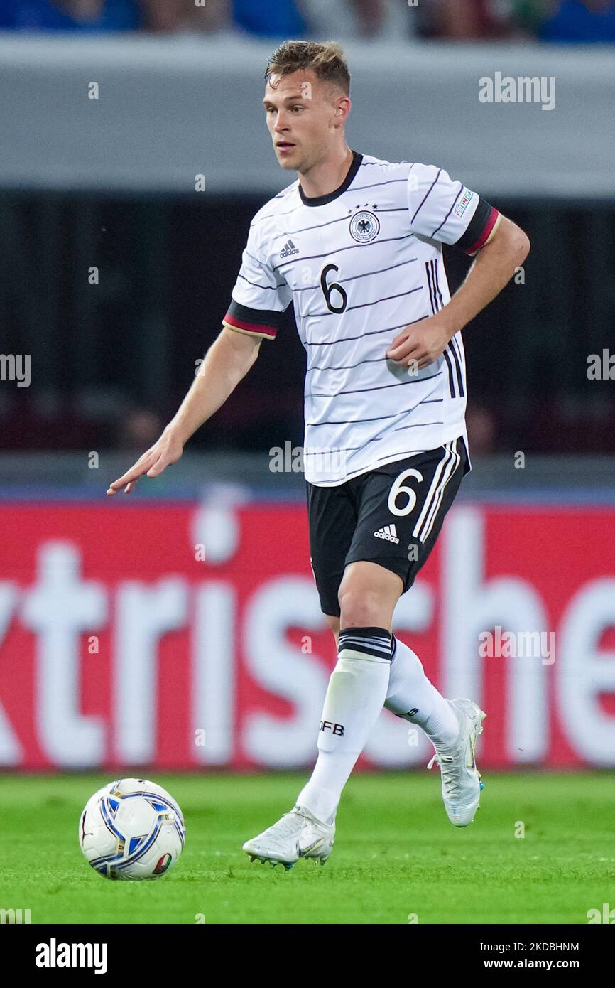 Joshua Kimmich d'Allemagne lors du match de l'UEFA Nations League entre l'Italie et l'Allemagne au Stadio Renato Dall'Ara, Bologne, Italie, le 4 juin 2022. (Photo de Giuseppe Maffia/NurPhoto) Banque D'Images Joshua Kimmich d'Allemagne lors du match de l'UEFA Nations League entre l'Italie et l'Allemagne au Stadio Renato Dall'Ara, Bologne, Italie, le 4 juin 2022. (Photo de Giuseppe Maffia/NurPhoto) Banque D'Images