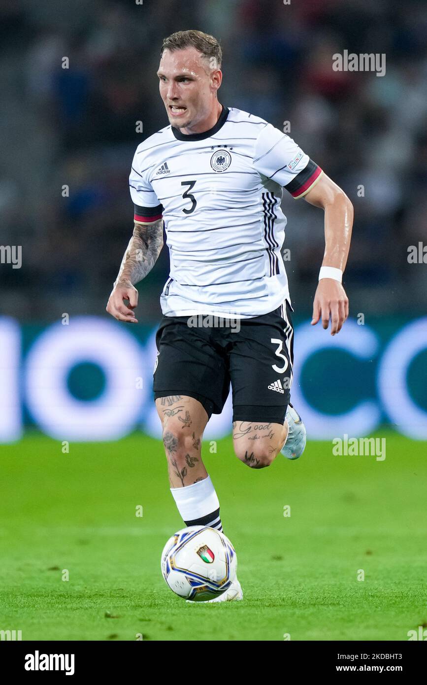 David Raum d'Allemagne lors du match de l'UEFA Nations League entre l'Italie et l'Allemagne au Stadio Renato Dall'Ara, Bologne, Italie, le 4 juin 2022. (Photo de Giuseppe Maffia/NurPhoto) Banque D'Images David Raum d'Allemagne lors du match de l'UEFA Nations League entre l'Italie et l'Allemagne au Stadio Renato Dall'Ara, Bologne, Italie, le 4 juin 2022. (Photo de Giuseppe Maffia/NurPhoto) Banque D'Images