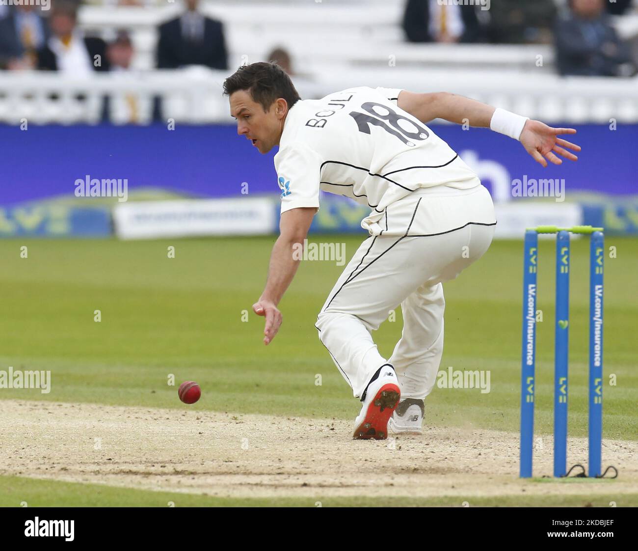 E18 au cours DES TESTS D'ASSURANCE SÉRIE 1st Test, jour 4, (jour 4 de 5) entre l'Angleterre contre la Nouvelle-Zélande au terrain de cricket de Lor, Londres, le 05th juin 2022 (photo par action Foto Sport/NurPhoto) Banque D'Images