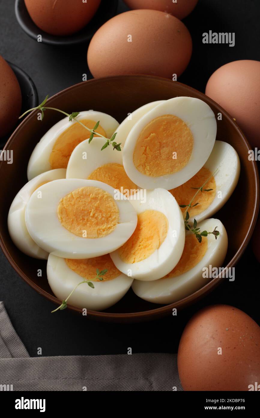 de beaux œufs durs Banque D'Images