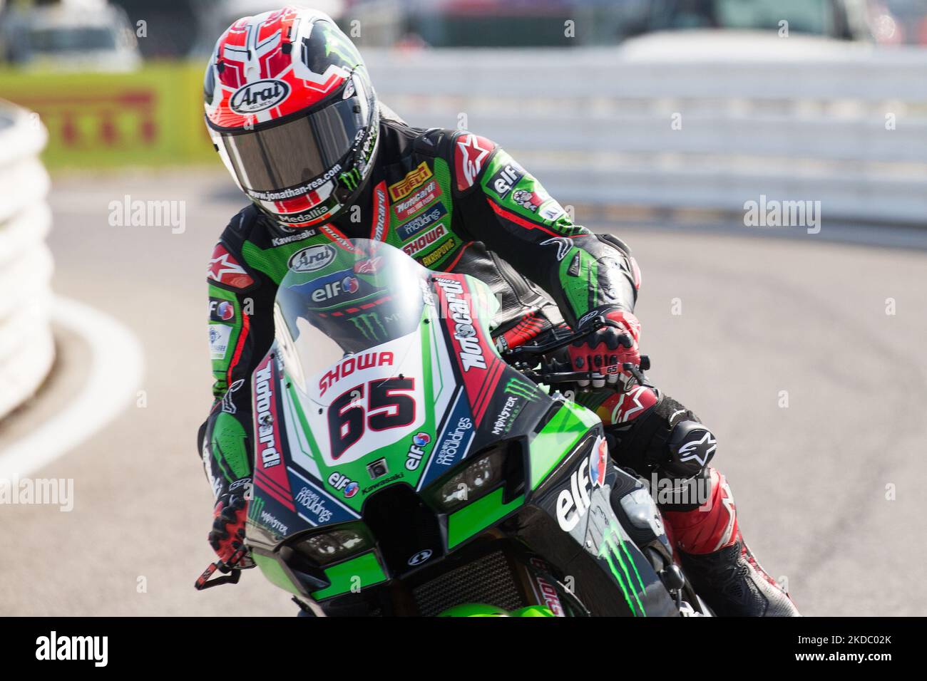 #65 JONATHAN REA (Kawasaki) SurmonteTeam WSBK - ZX-10RR) pendant le monde Superbike - SBK Pirelli Emilia-Romagna Round FIM Superbike World Championship 2022 - Race2 sur 12 juin 2022 au Misano World circuit â€œMarco Simoncelliâ€ à Misano Adriatico, Italie (photo de Valerio Origo/LiveMedia/Nurphoto) Banque D'Images