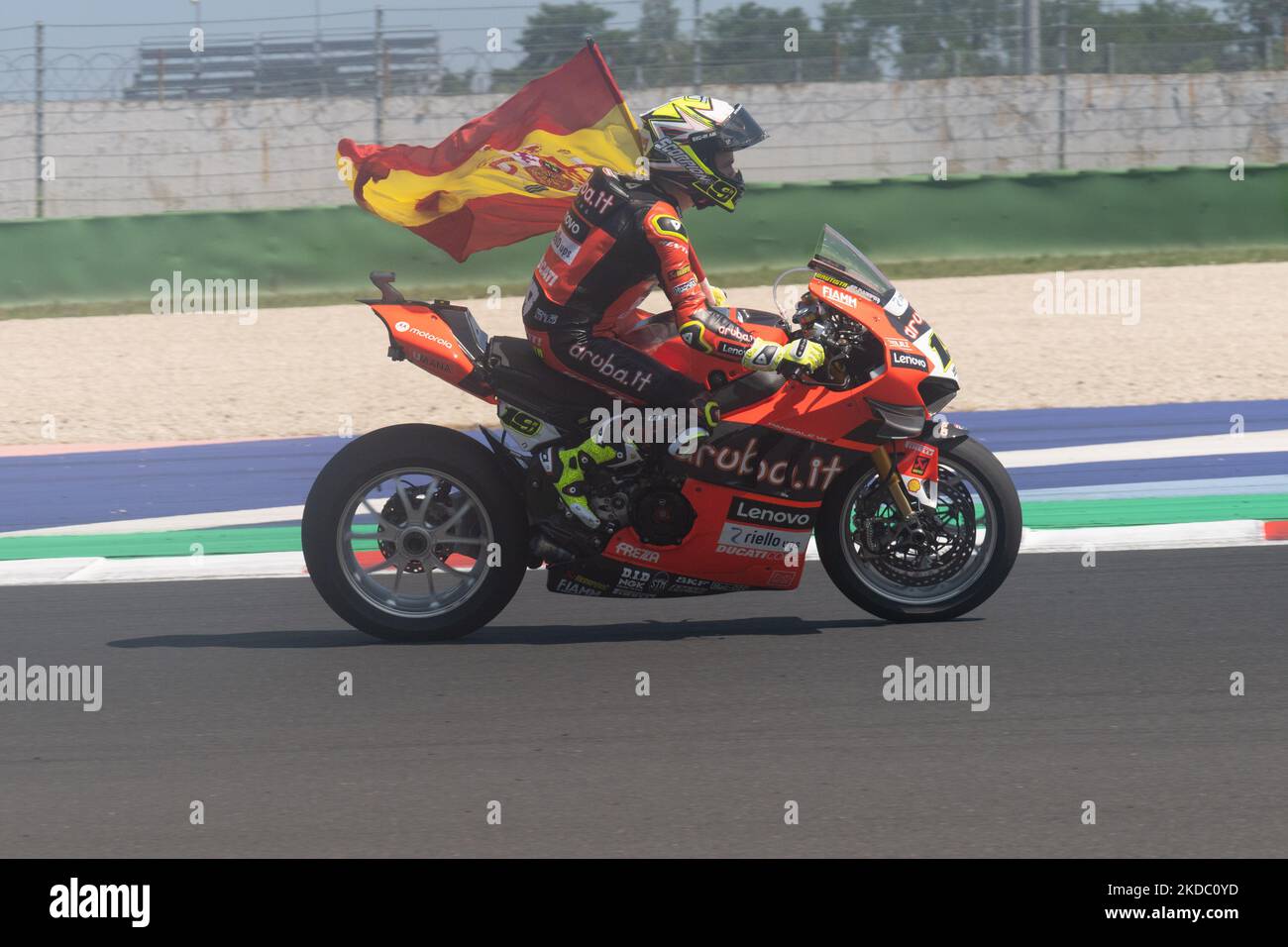 19 BAUTISTA Alvaro ESP Ducati Panigale V4R pendant le Championnat de Superbike Motul FIM - course du dimanche rond italien pendant le World Superbike - circuit Pirelli Emilia-Romagna Round, 10-12 juin 2022 sur Misano, Italie. (Photo de Fabio Averna/NurPhoto) Banque D'Images