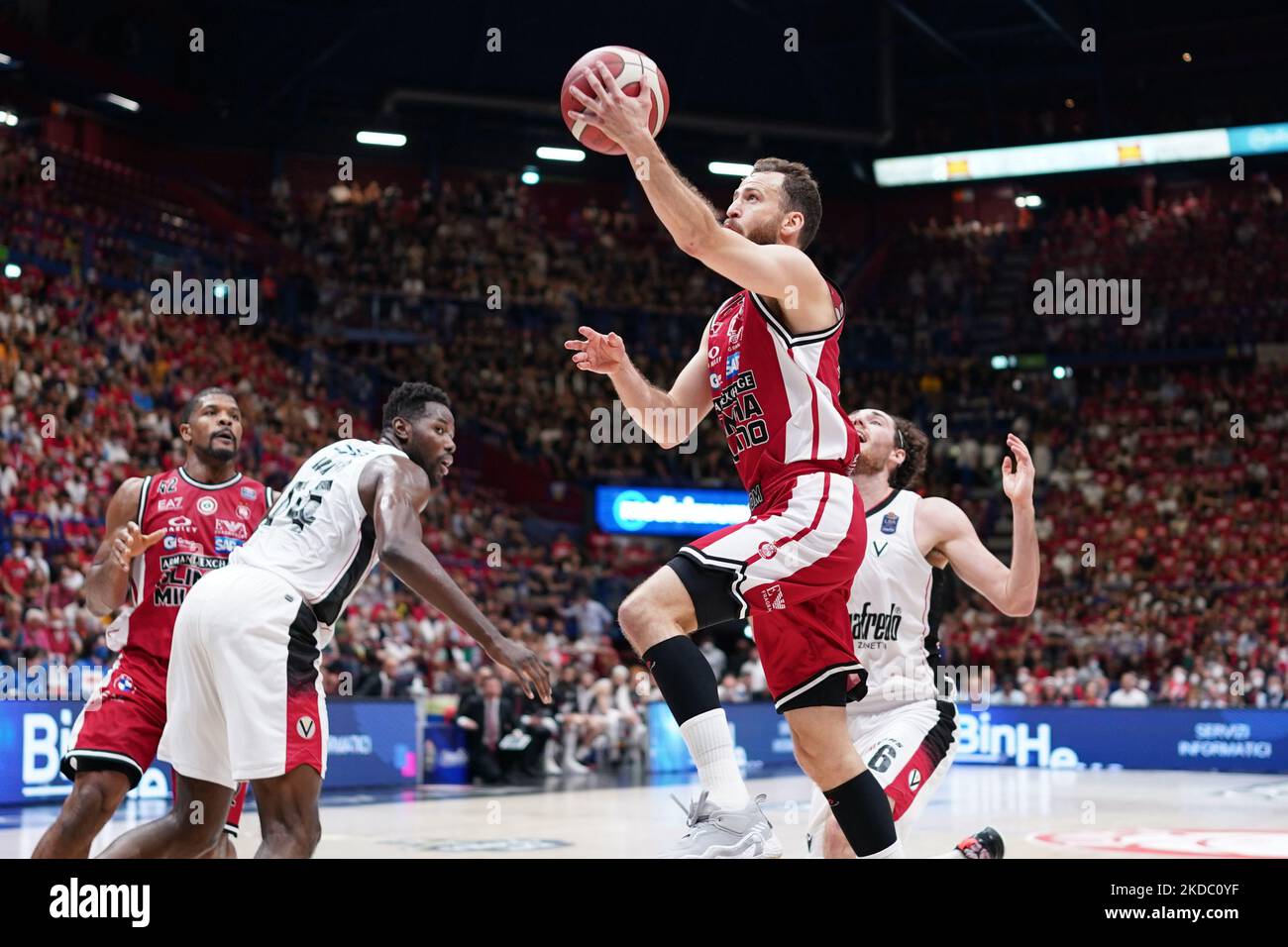 Sergio Rodriguez (AX Armani Exchange Olimpia Milano) pendant la finale 3 du championnat italien de basket-ball A série - AX Armani Exchange Milano vs Virtus Segafredo Bologna on 12 juin 2022 au Forum de Mediolanum à Milan, Italie (photo de Simone Lucarelli/LiveMedia/NurPhoto) Banque D'Images