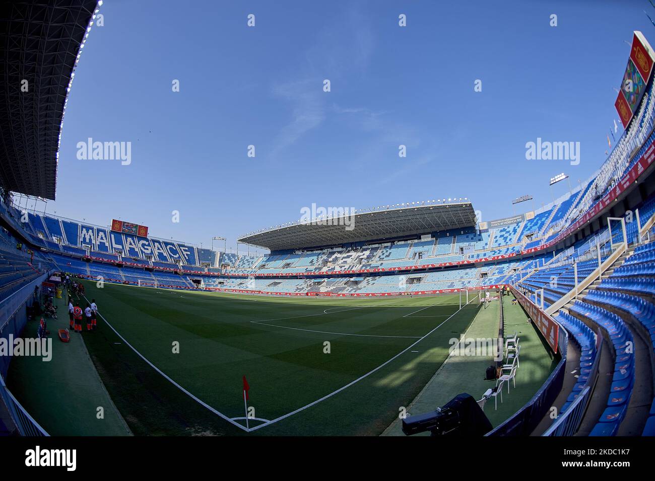 Vue générale à l'intérieur du stade précédant la Ligue des Nations de l'UEFA Un match du Groupe 2 entre l'Espagne et la République tchèque au stade de la Rosaleda sur 12 juin 2022 à Malaga, Espagne. (Photo de Jose Breton/Pics action/NurPhoto) Banque D'Images