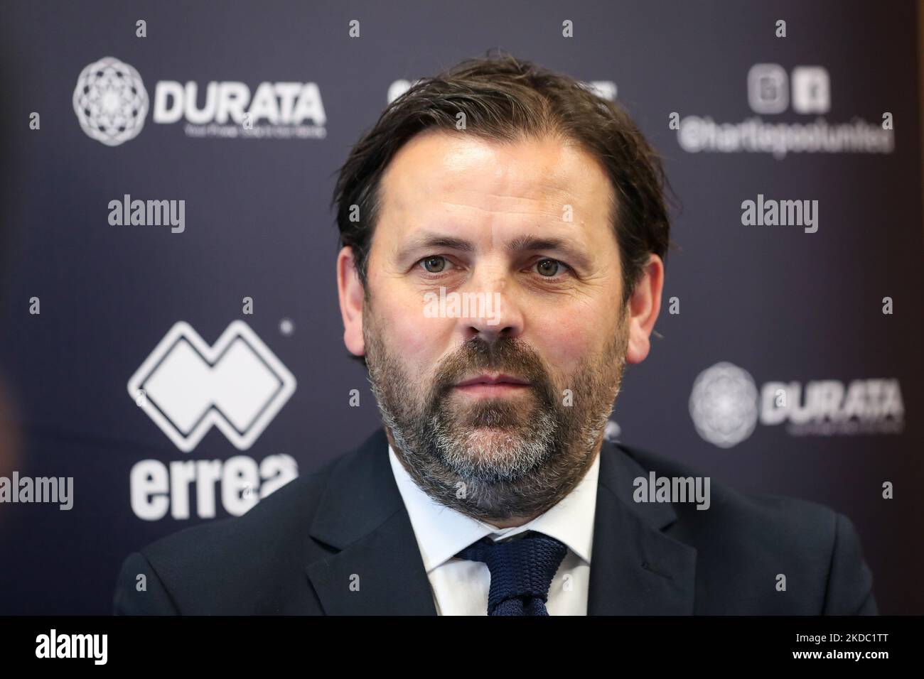 Paul Hartley est dévoilé comme nouveau directeur de Hartlepool United à Victoria Park, Hartlepool, le lundi 13th juin 2022. (Photo de Mark Fletcher/MI News/NurPhoto) Banque D'Images