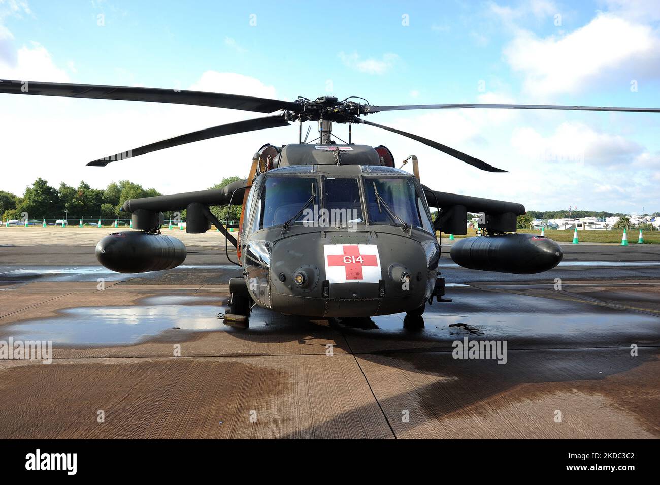 Hélicoptère Blackhawk de l'armée américaine en Europe. Banque D'Images