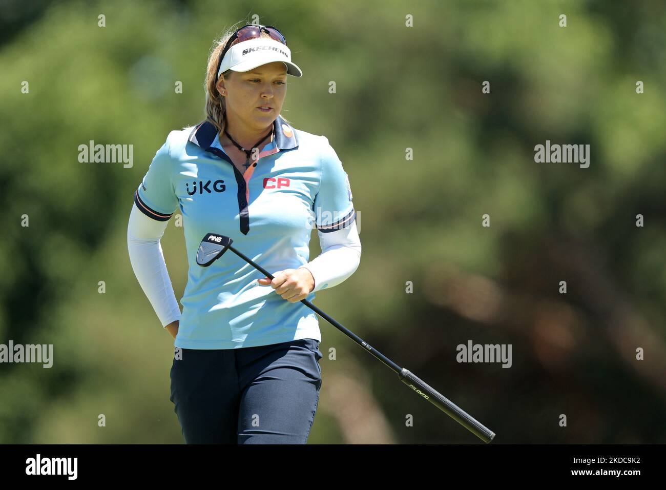 Henderson Brooke du Canada sur le premier green lors de la troisième ronde de la Classique Meijer LPGA pour le tournoi de golf Simply Donnez au Blythefield Country Club à Belmont, MI, États-Unis Samedi, 18 juin 2022. (Photo de Jorge Lemus/NurPhoto) Banque D'Images