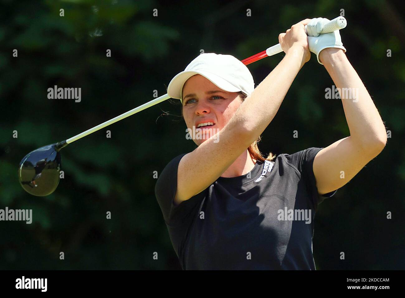 Sarah Schmelzel, de Phoenix, Arizona, a joué à la quatrième partie de la finale du tournoi de golf Meijer LPGA Classic au Blythefield Country Club à Belmont, MI, États-Unis, dimanche, 19 juin 2022. (Photo par Amy Lemus/NurPhoto) Banque D'Images