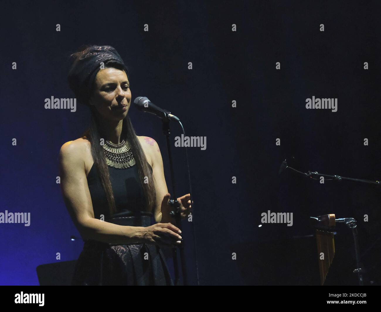 Amara pendant le concert de musique de la chanteuse italienne Simone Cristicchi - Concerto mistico per Battiato on 19 juin 2022 au Teatro Romano à Vérone, Italie (photo de Maria Cristina Napolitano/LiveMedia/NurPhoto) Banque D'Images