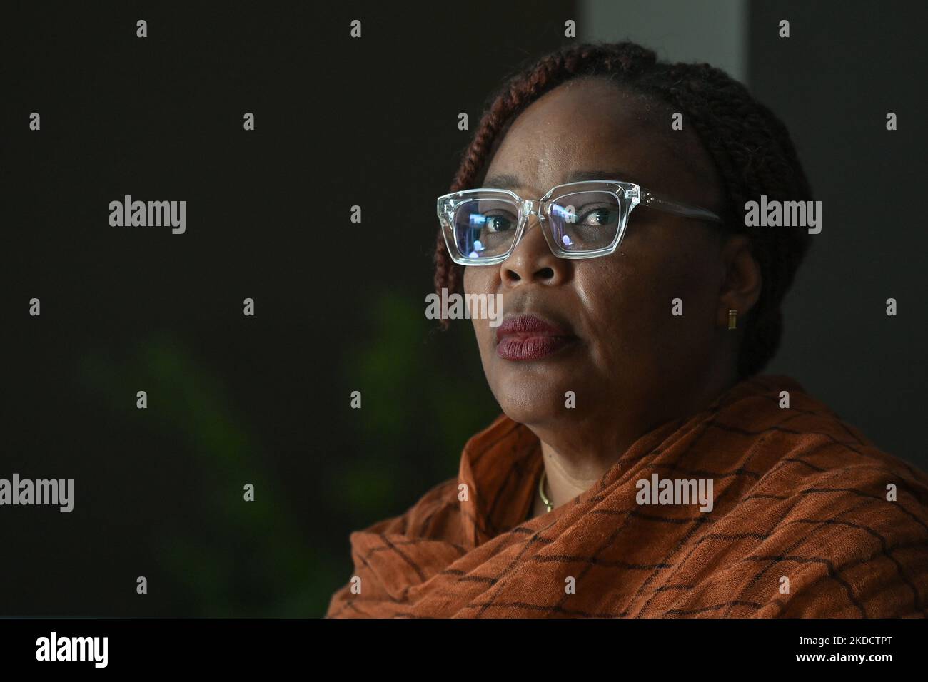 Leymah Gbowee, prix Nobel libérien, photographié à l'hôtel Bristol, Rzeszow. Trois lauréats du prix Nobel de la paix, Tawakkol Karman (Yémen), Leymah Gbowee (Libéria) et Jody Williams (États-Unis), ont achevé aujourd'hui leur visite en Ukraine et en Pologne, commémorant quatre mois de l'invasion russe de l'Ukraine. Les lauréats appellent au retrait immédiat des troupes russes d'Ukraine, à la responsabilité des crimes de guerre russes, y compris contre les femmes, et à une participation importante des femmes et des organisations de femmes à l'action humanitaire, à la reconstruction et à la consolidation de la paix. Jeudi, 23 juin 2022, in Banque D'Images