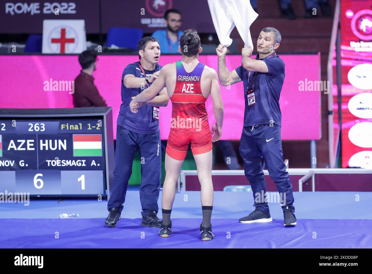 GURBAN Gurbanov (AZE) GR 72kg pendant les Championnats d'Europe de Wrestling U20 sur 29 juin 2022 au Matteo Pellicone à Rome, Italie (photo de Luigi Mariani/LiveMedia/NurPhoto) Banque D'Images
