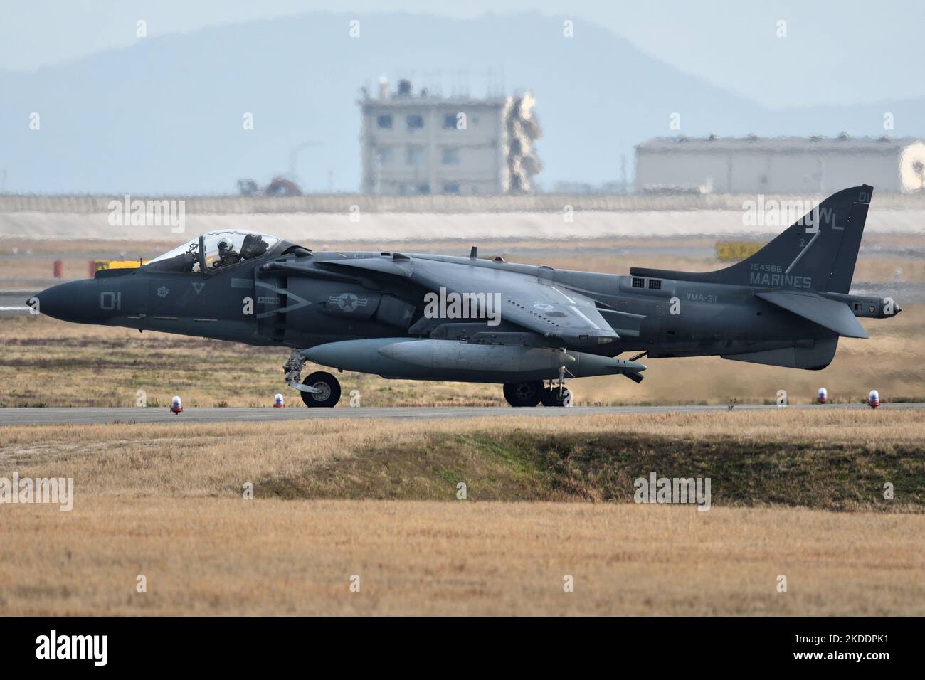 Préfecture de Yamaguchi, Japon - 23 mars 2017 : corps des Marines des États-Unis (USMC) Boeing AV-8B Harrier II de VMA-311 Tomcats. Banque D'Images