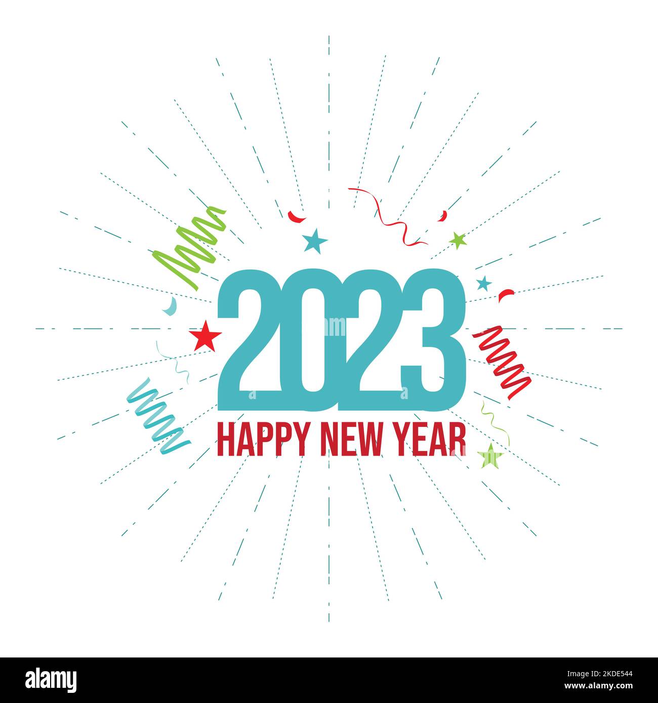 Bonne année 2023 vecteur de message d'accueil. Bonne image vectorielle d'arrière-plan pour la nouvelle année 2023 Illustration de Vecteur