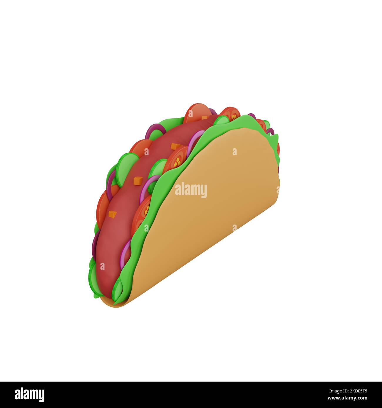 3d rendu de taco fast food icône Banque D'Images