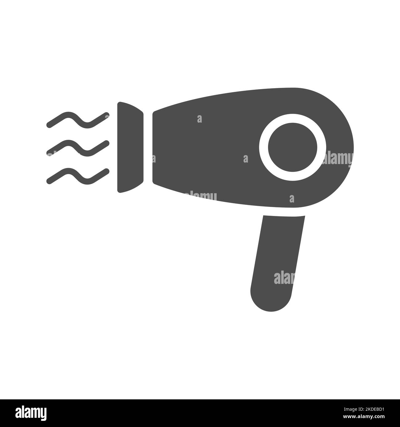 icône de vecteur de silhouette de sèche-cheveux Illustration de Vecteur