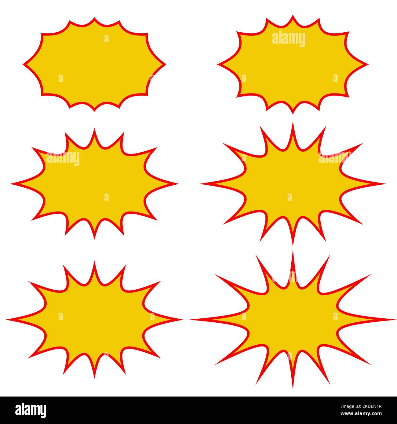 Texte de dessin animé de bulle d'emphase, cadre de bordure vierge, bande dessinée de nuage de bulle Illustration de Vecteur