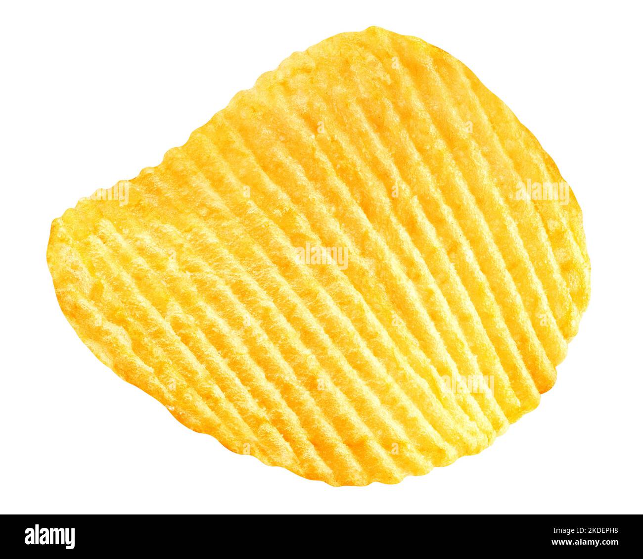 chips de pomme de terre isolées sur fond blanc, chemin de coupure, pleine profondeur de champ Banque D'Images