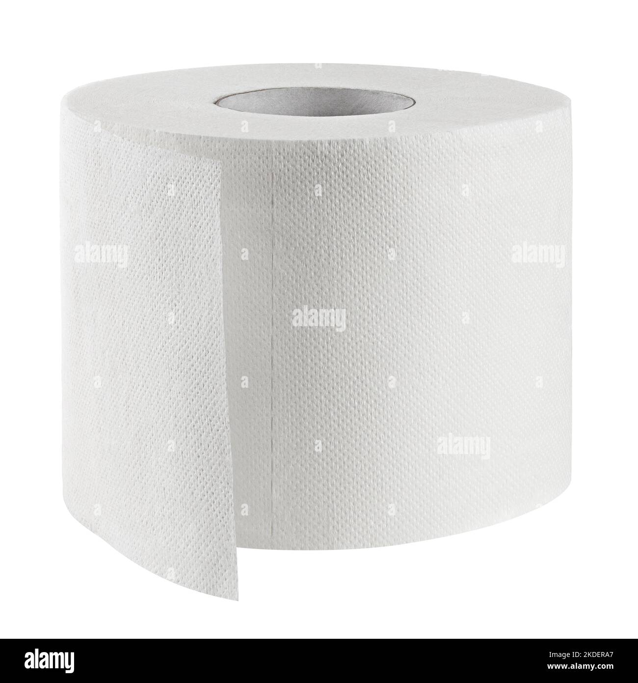 Papier toilette isolé sur fond blanc, chemin d'écrêtage, pleine profondeur de champ Banque D'Images