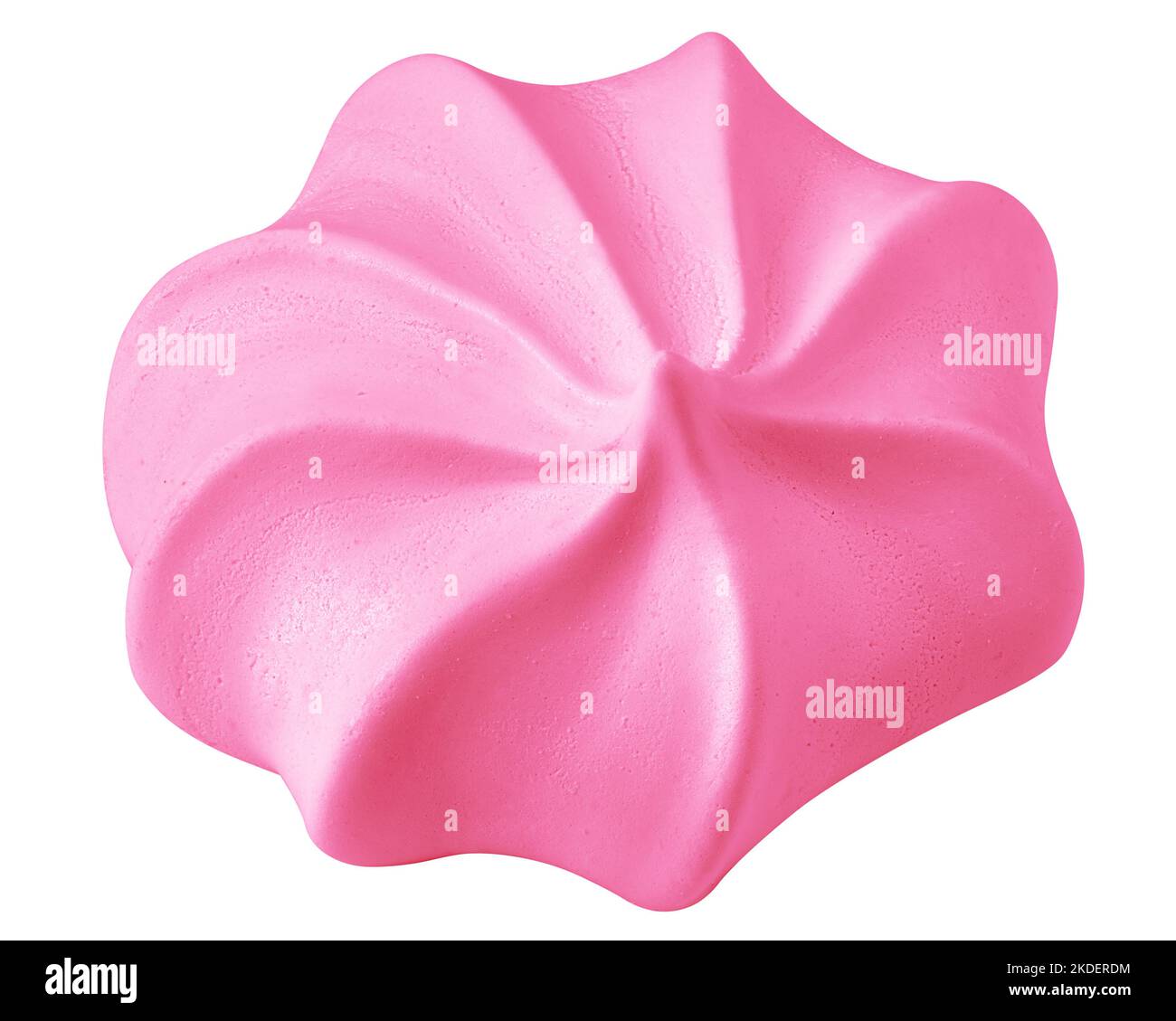 Meringue rose, zephyr, guimauve, isolé sur fond blanc, chemin de coupure, profondeur de champ totale Banque D'Images